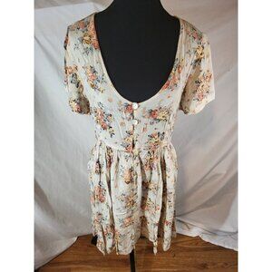 Tree Of Life 100% Rayon Size Small Floral Baby Doll Dress
